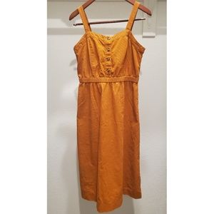 Mustard Yello Corduroy Jumper Dress